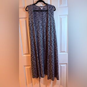 LuLaRoe Black and Gray Maxi Coat